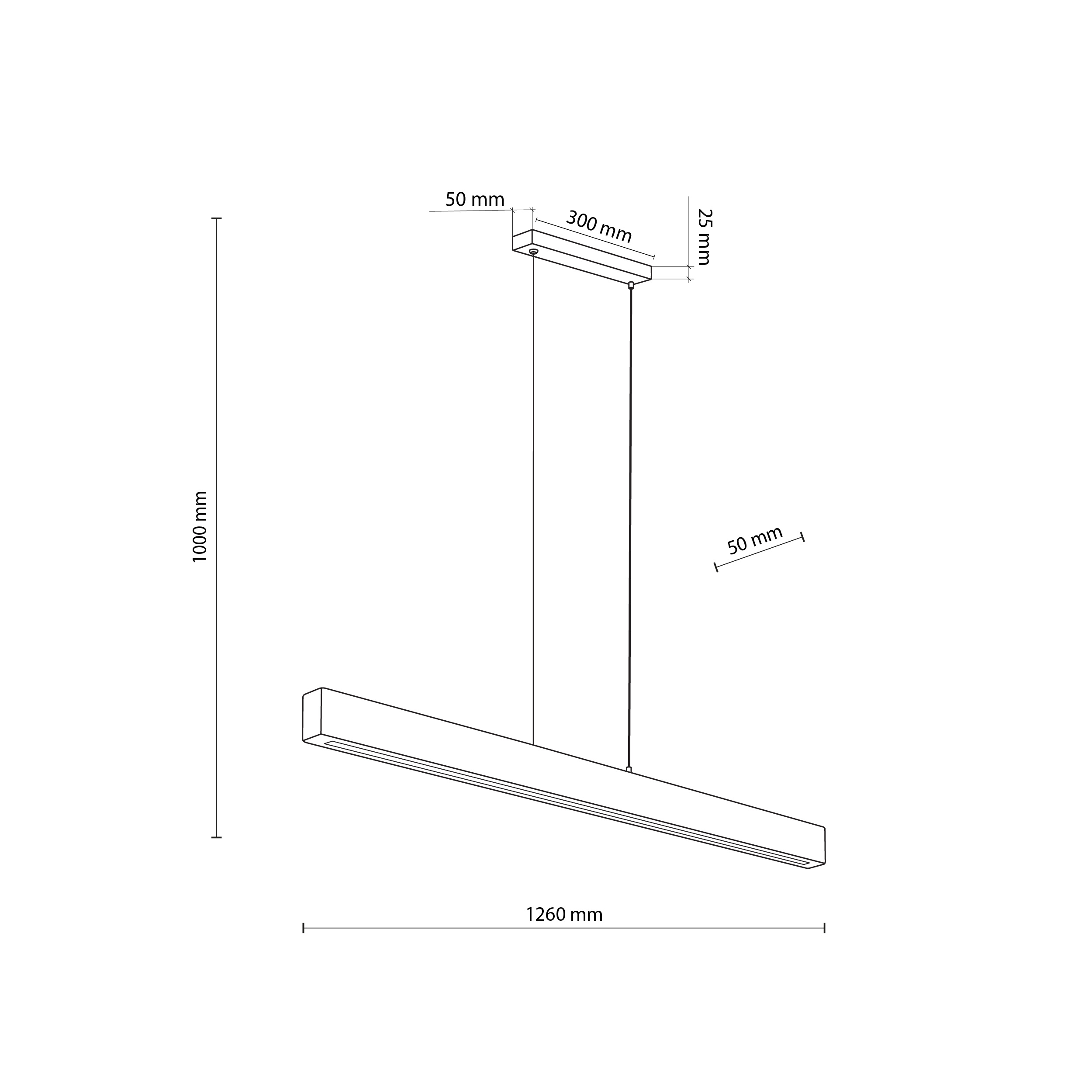 Lampă Suspendată Teo Led 1260