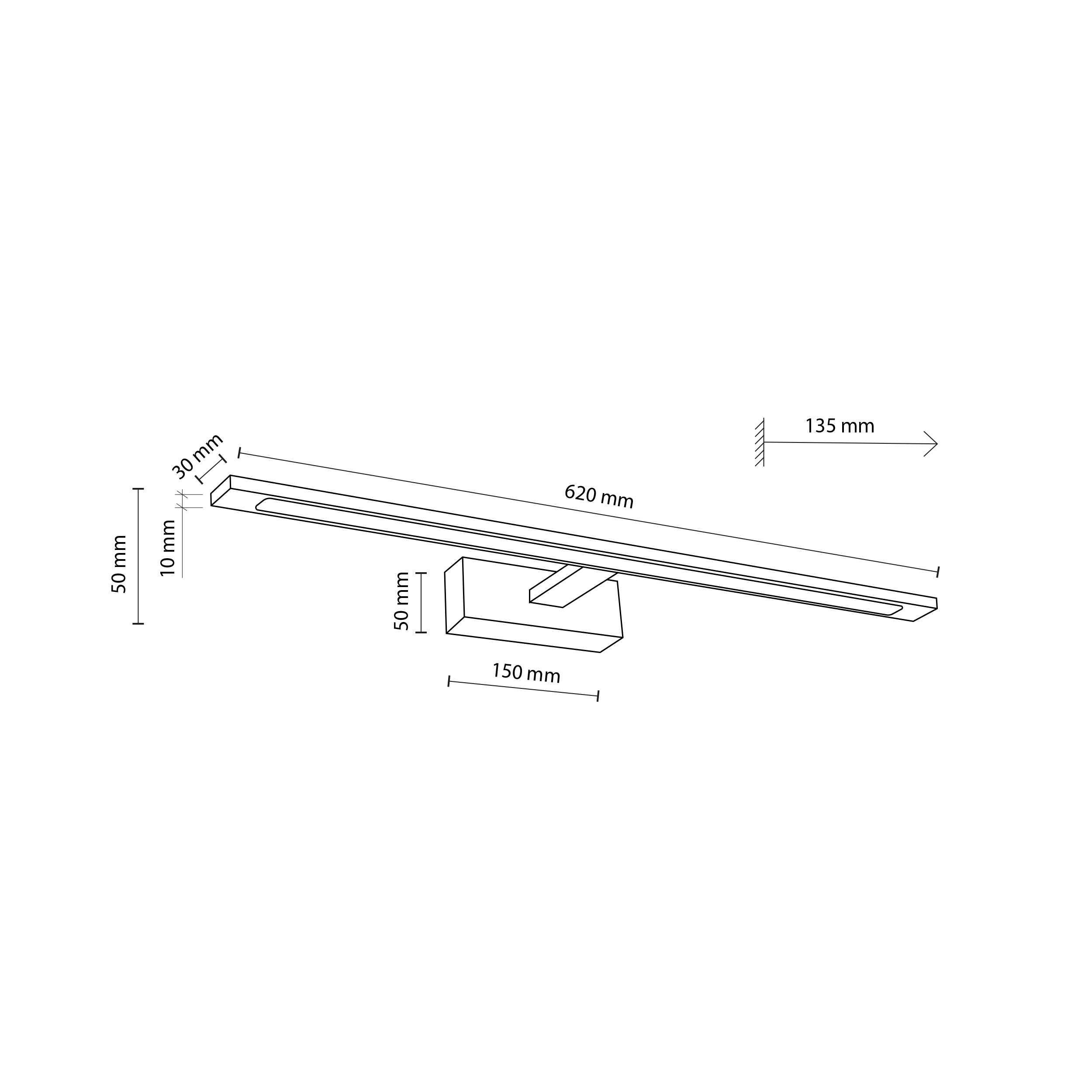 Lampa Suspendată Gallery Led Crome 20W