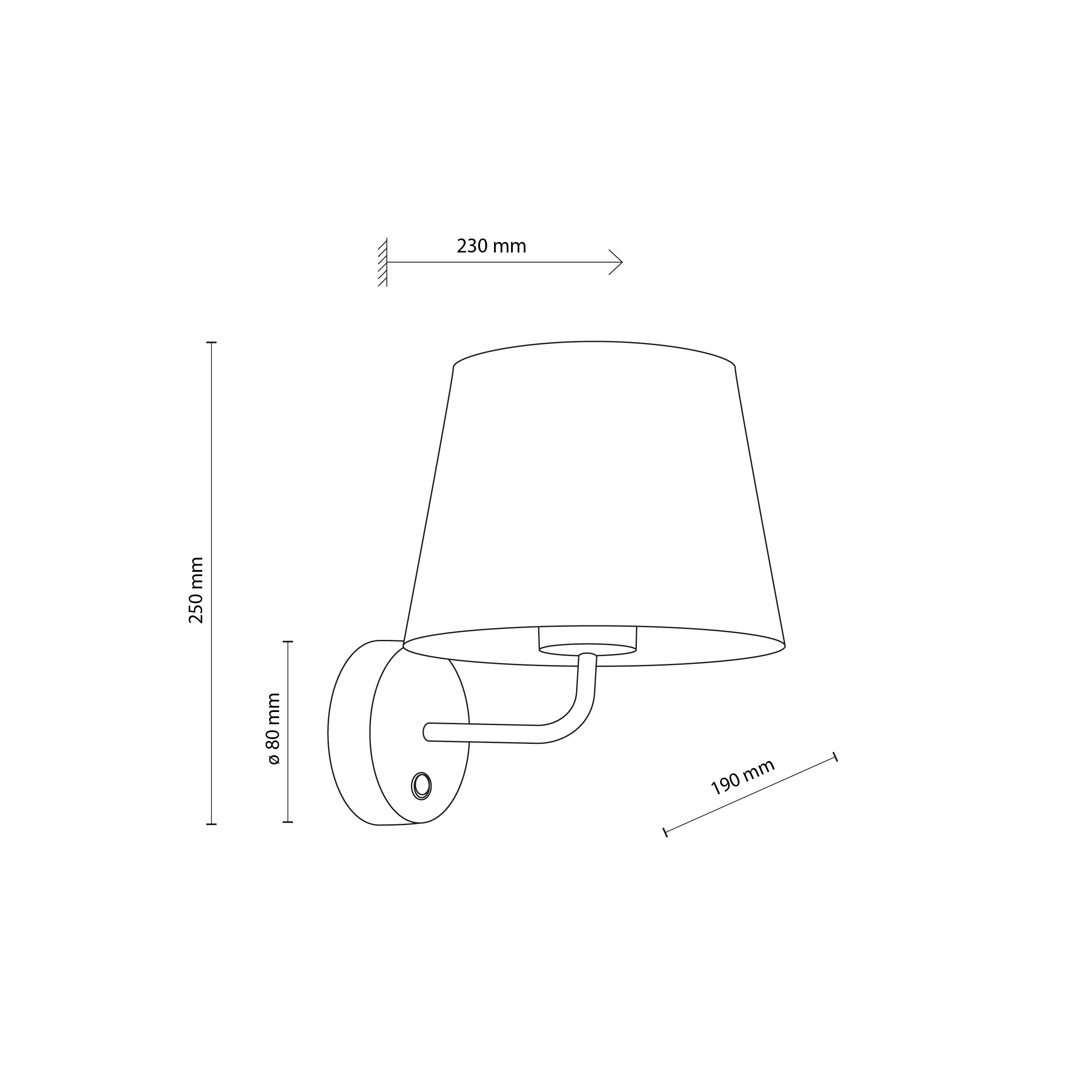 Lampa De Perete Maja 1 Negru