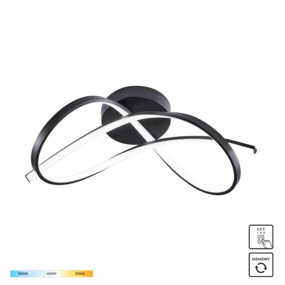 Plafoniera Paul Negru 19602C-Bk