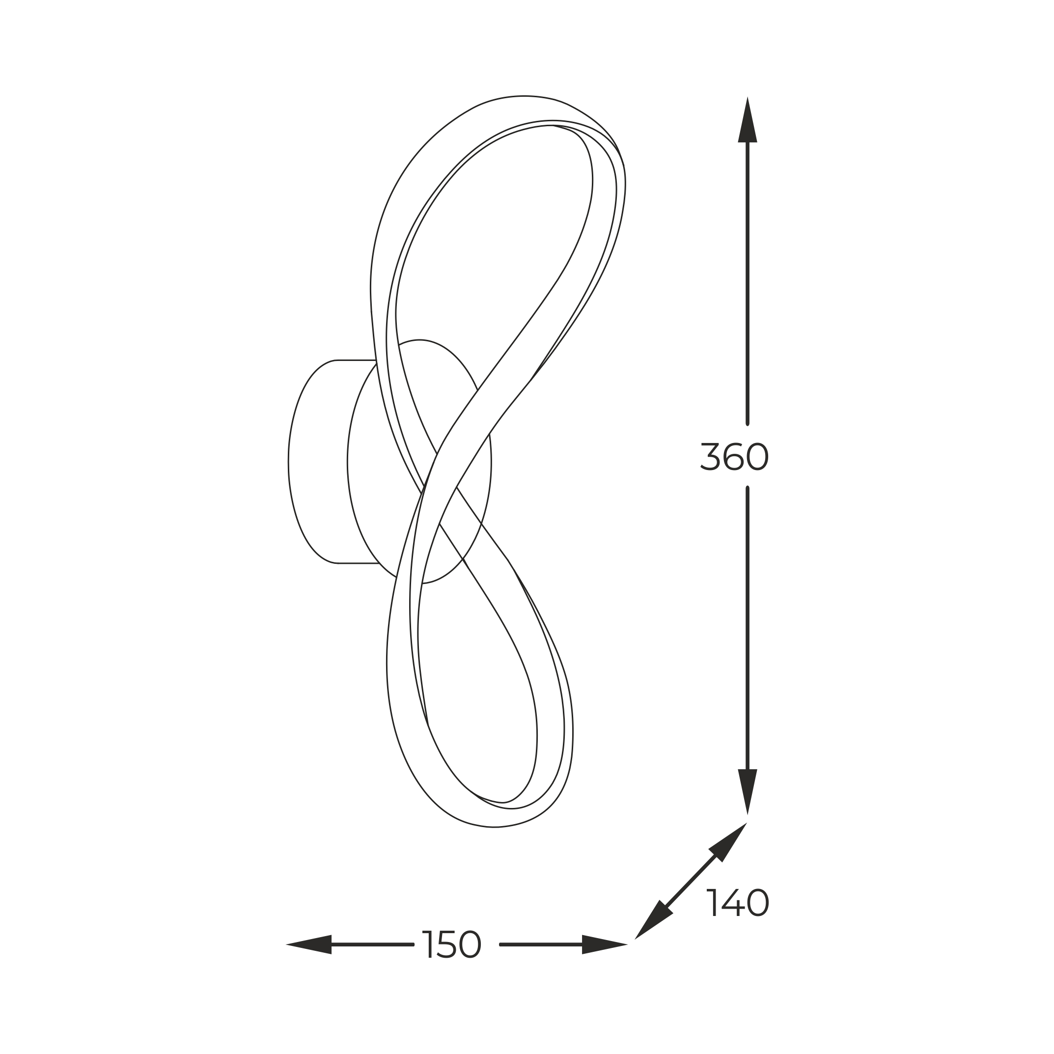 Aplica Fermi Auriu 20026W-Gd