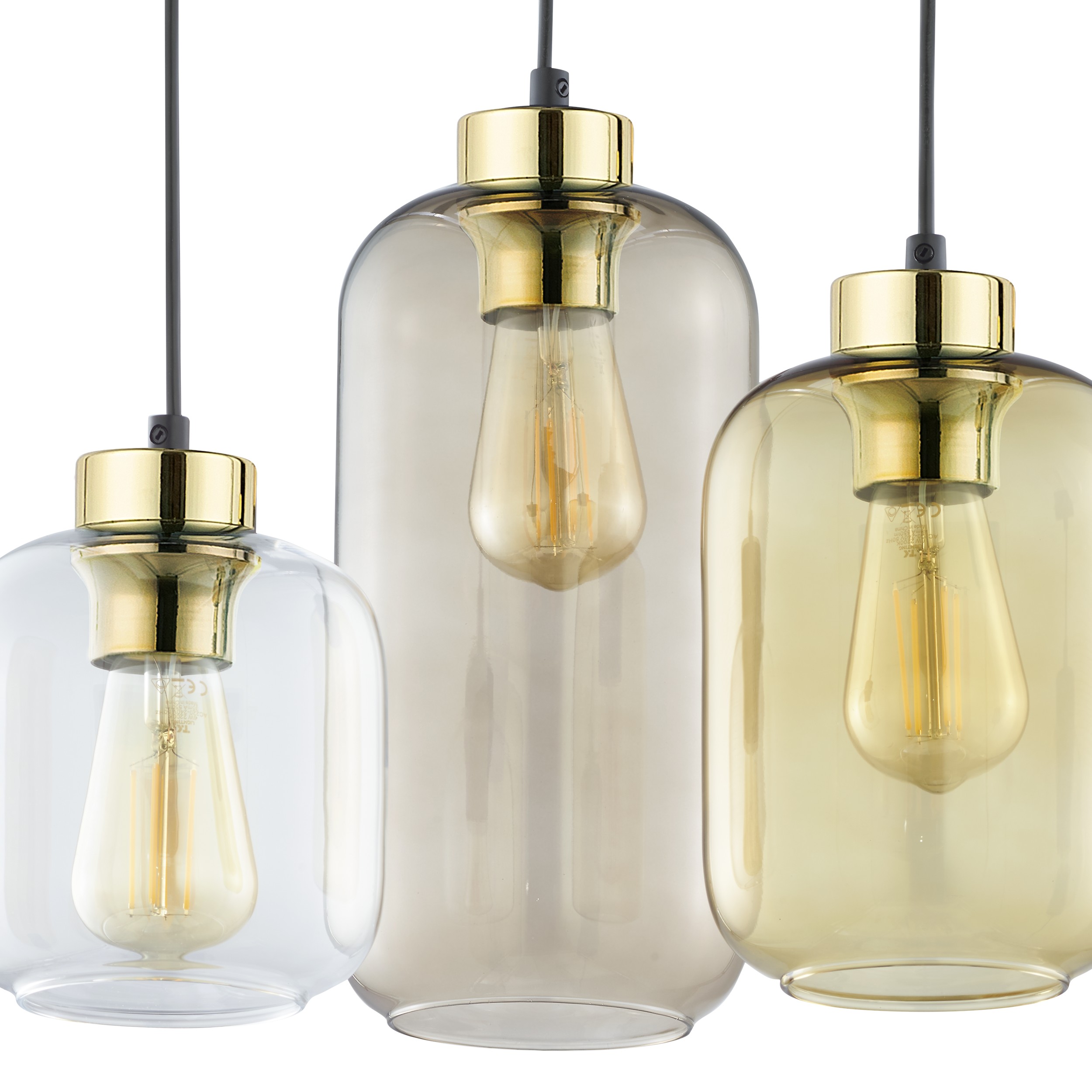 Lampa Suspendată Marco 3 Rotund Maro