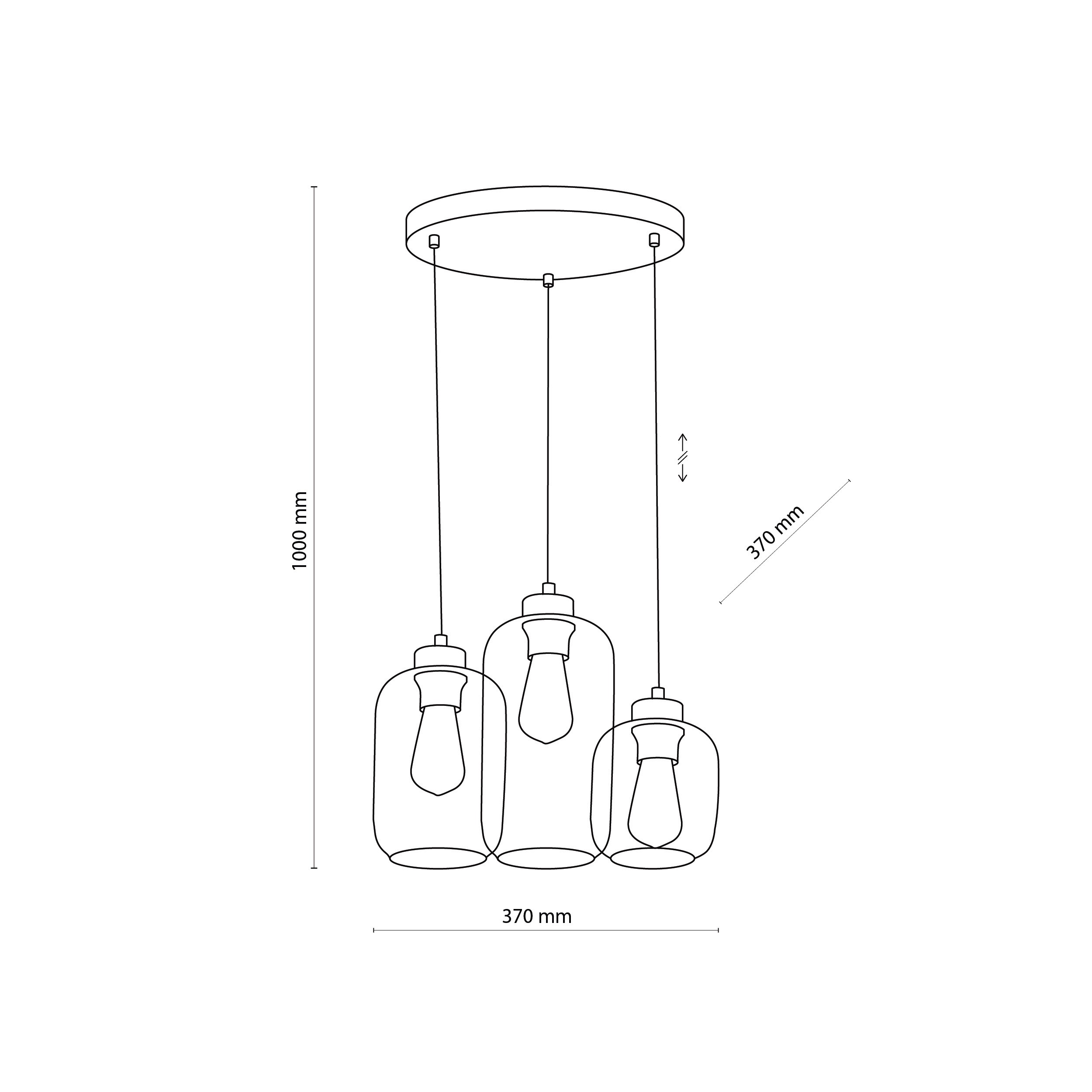 Lampa Suspendată Marco 3 Rotund Grafit