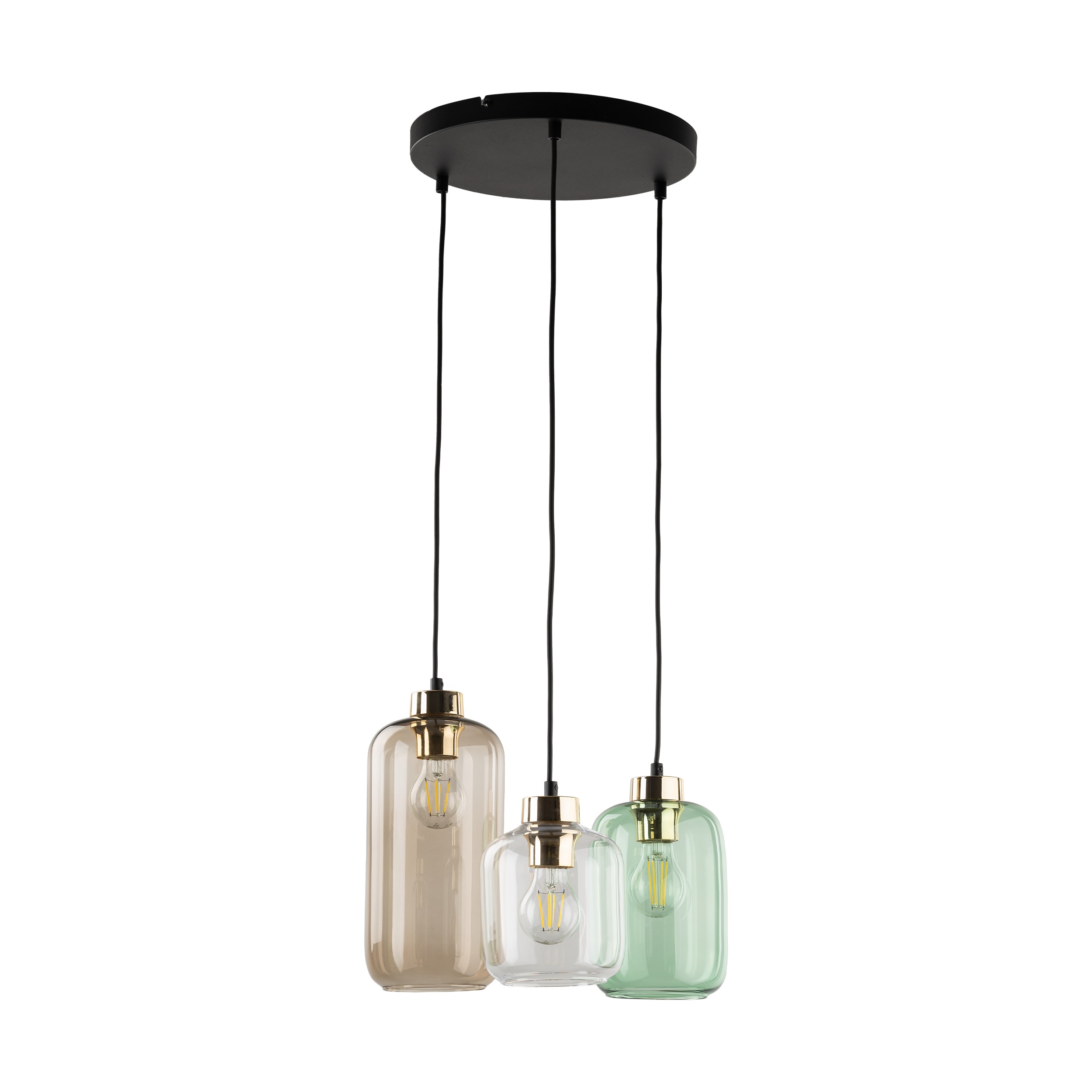 Lampa Suspendată Marco 3 Rotund Verde