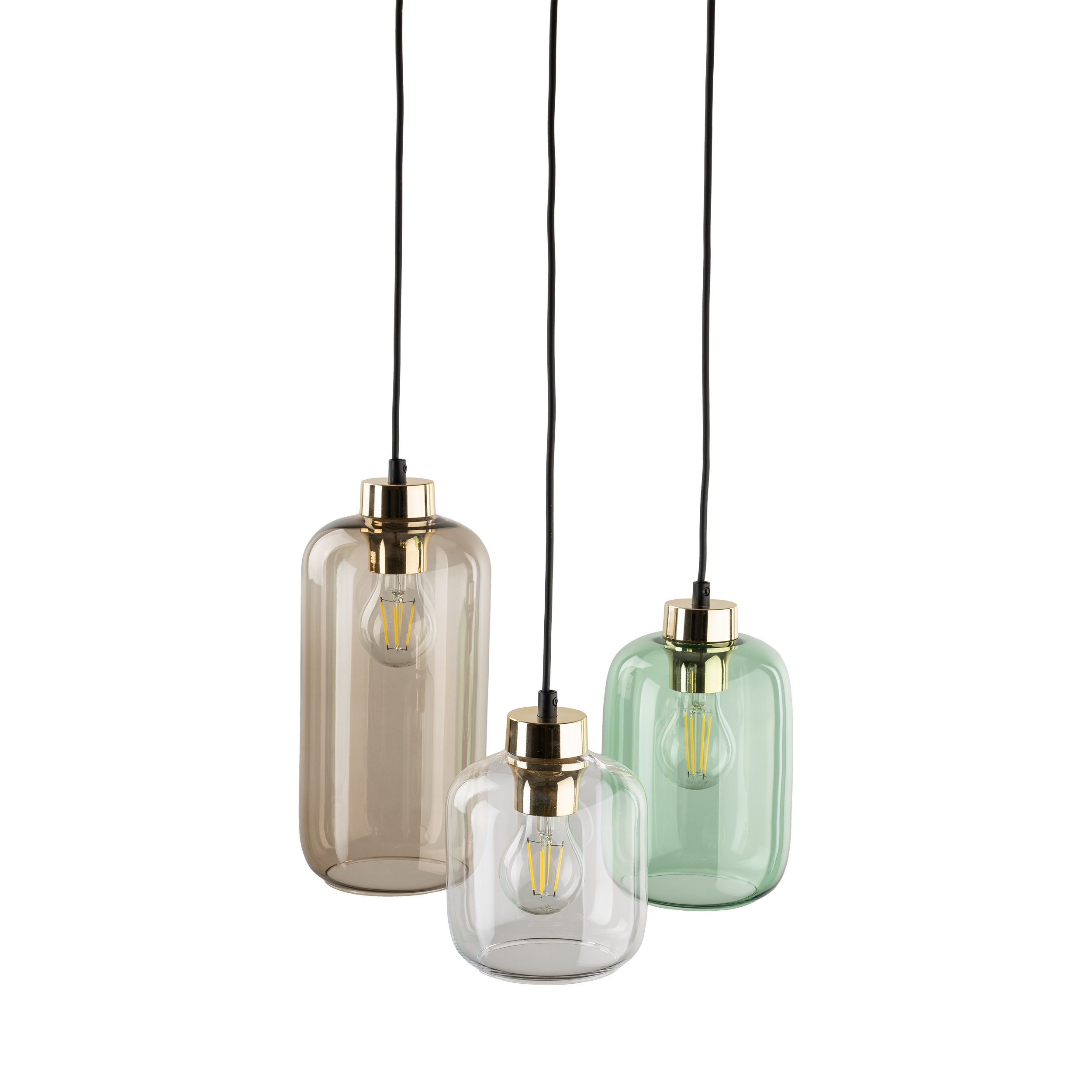 Lampa Suspendată Marco 3 Rotund Verde