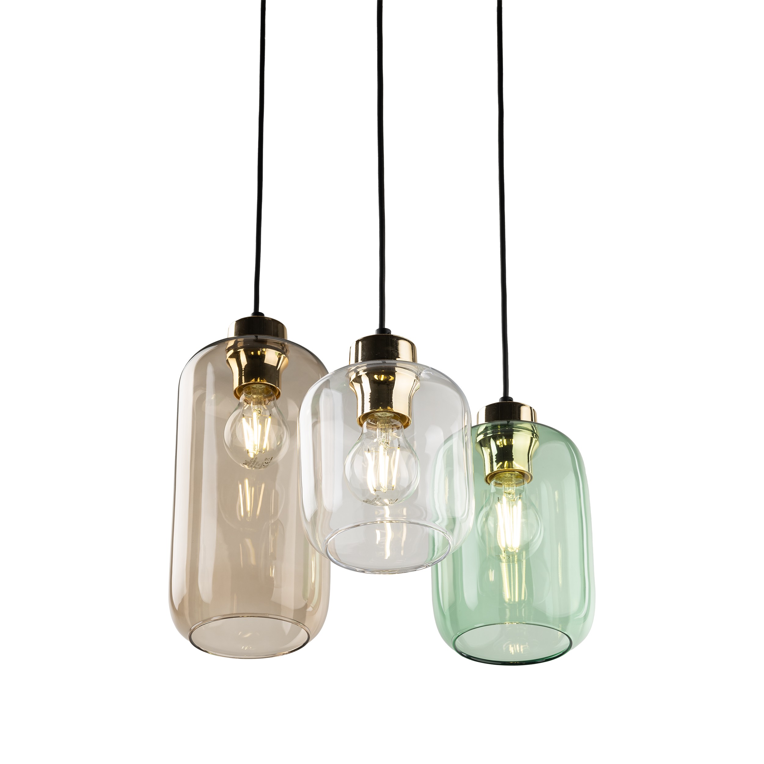 Lampa Suspendată Marco 3 Rotund Verde