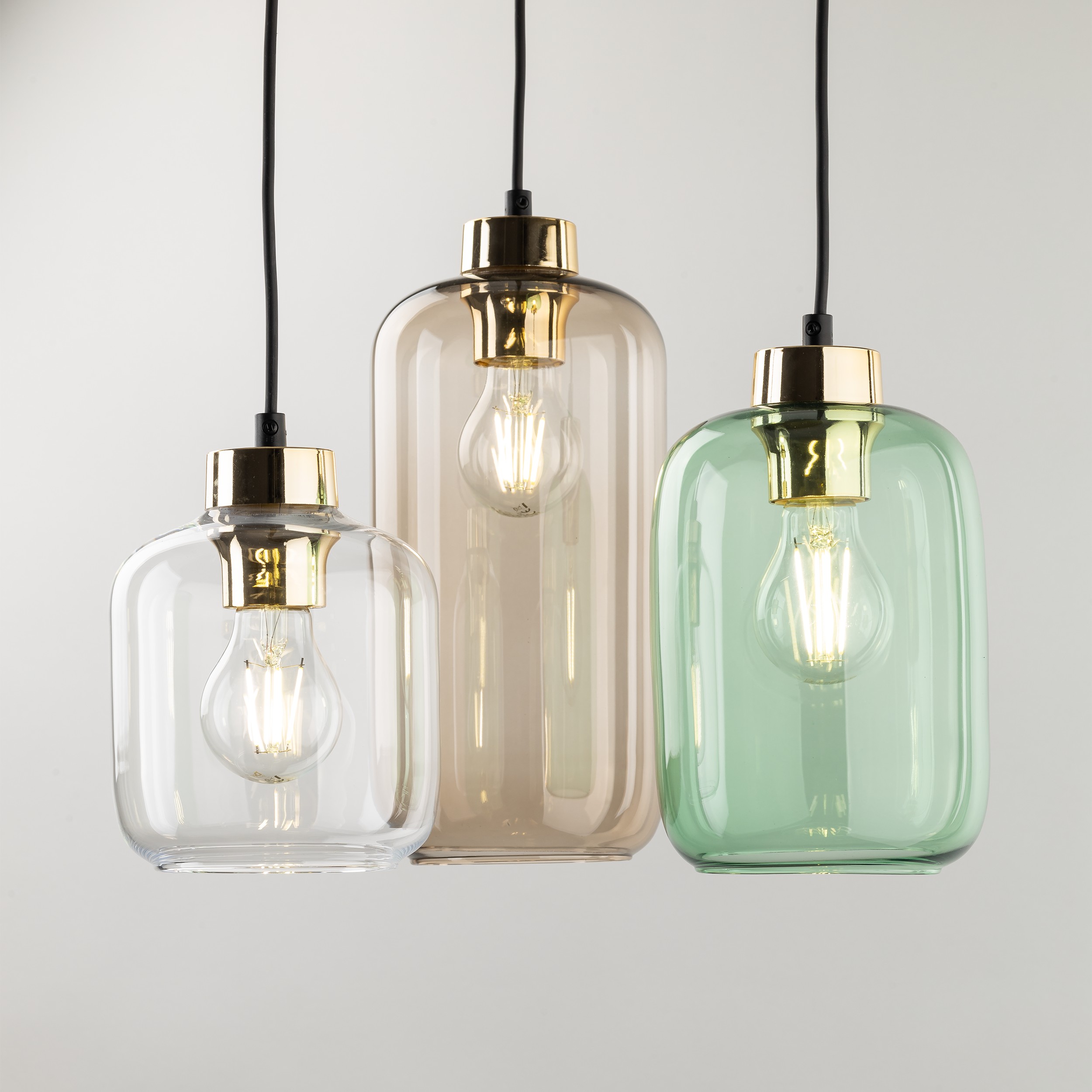 Lampa Suspendată Marco 3 Rotund Verde