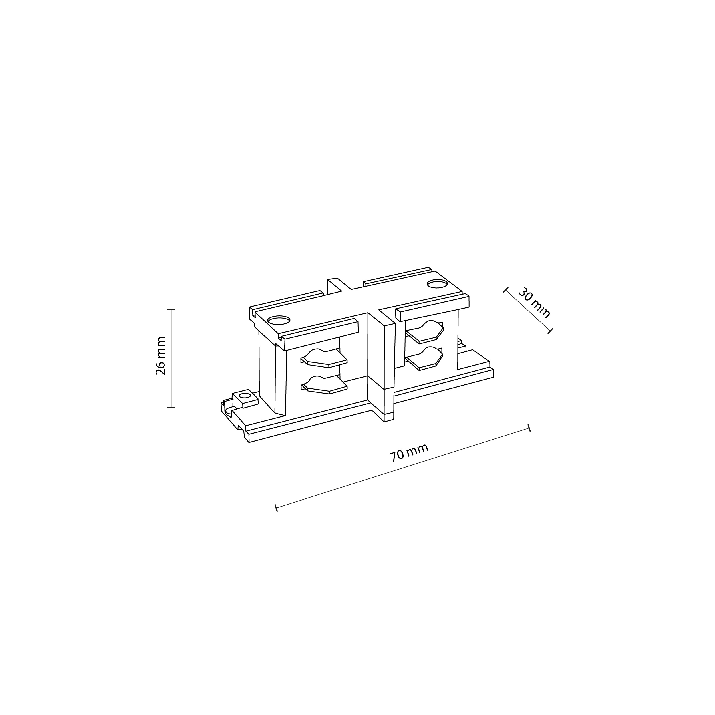 Conector Flexibil Tracer Circuit Triplu Negru