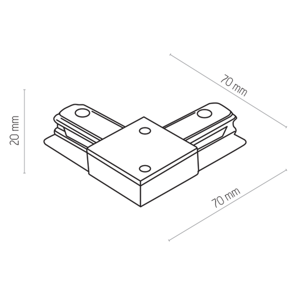 Conector Unghiular Tracer Negru