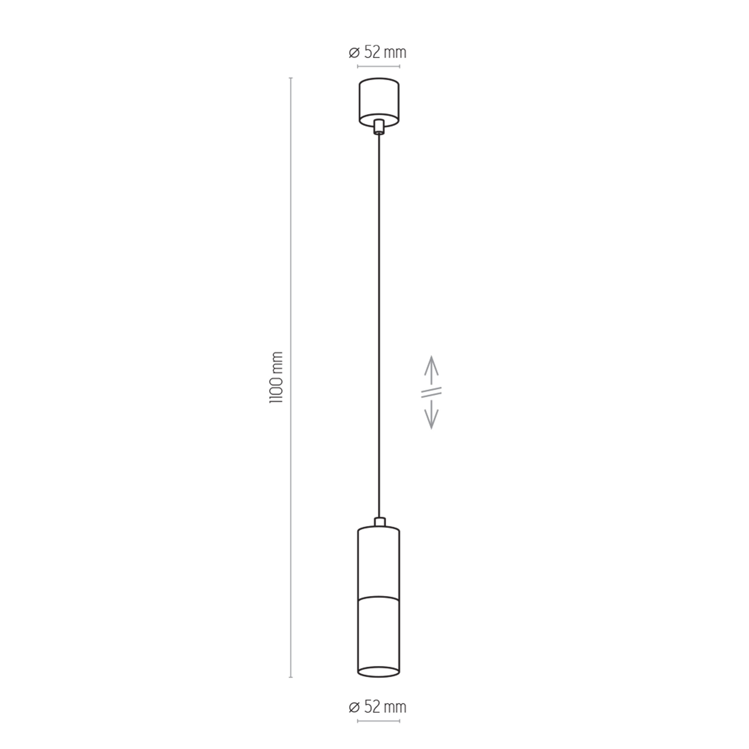 Lampa Suspendată Elit 1 Negru
