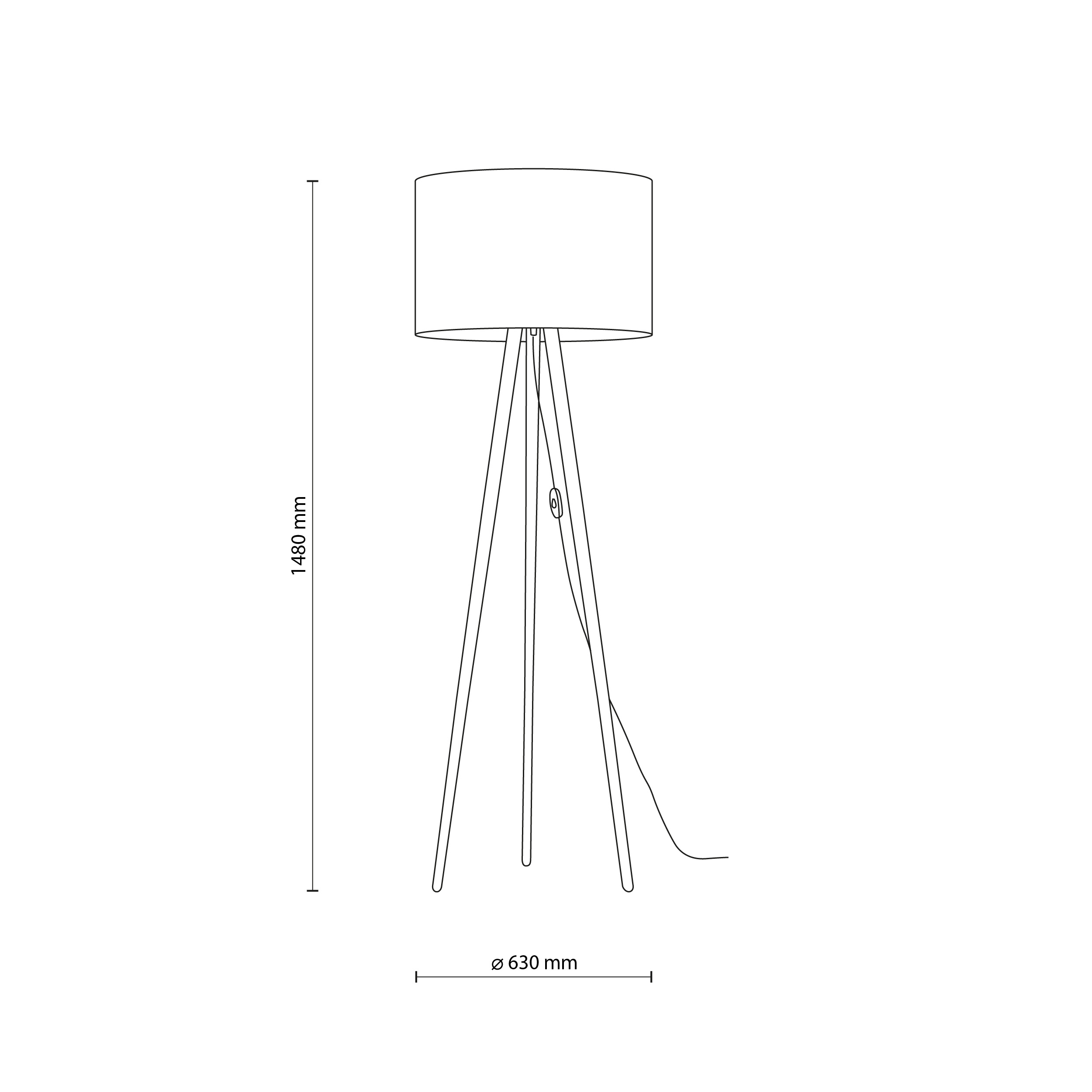 Lampă De Podea Tokyo Nature 1 Pin Învechit