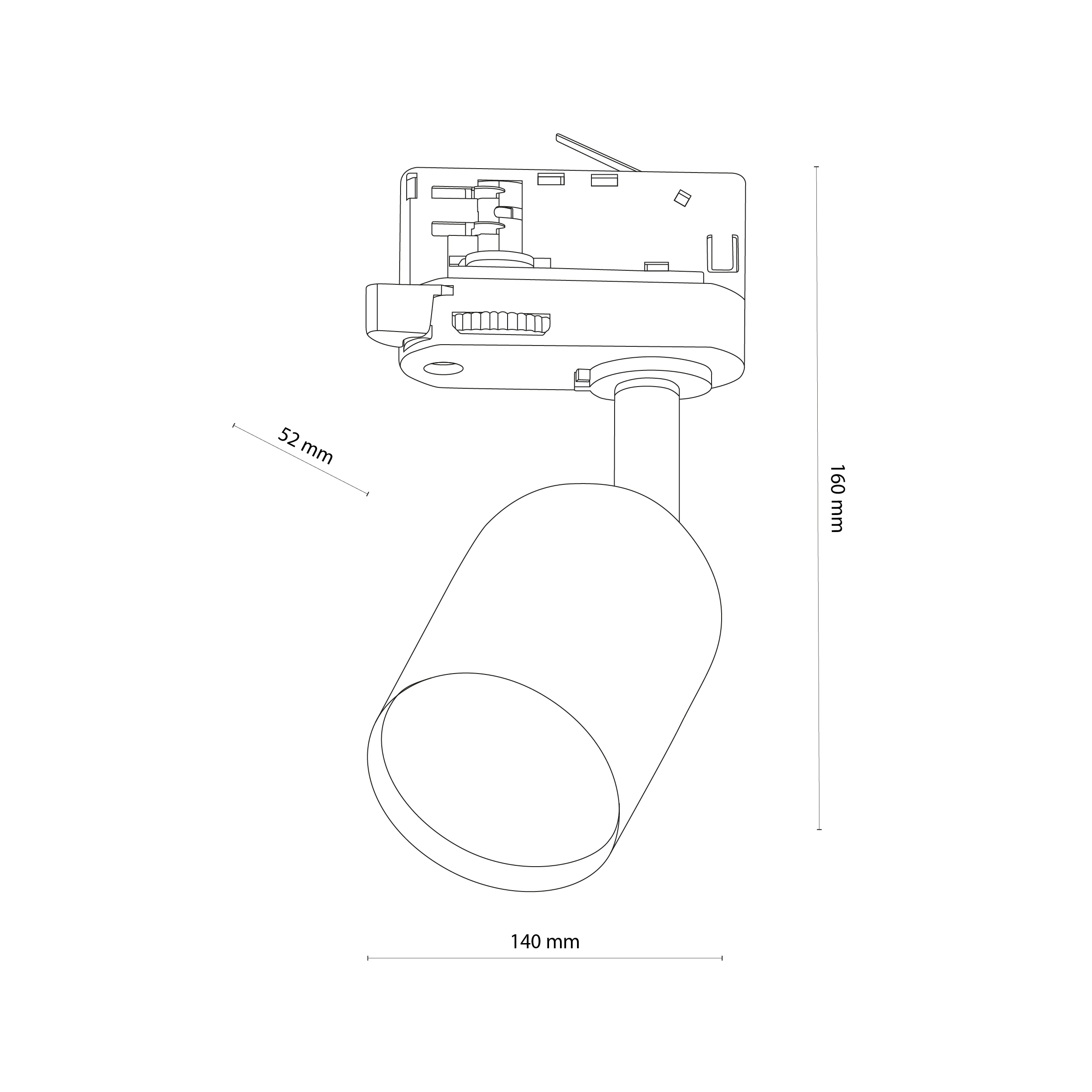 Spot Tracer Circuit Triplu 1 Gu10 Alb