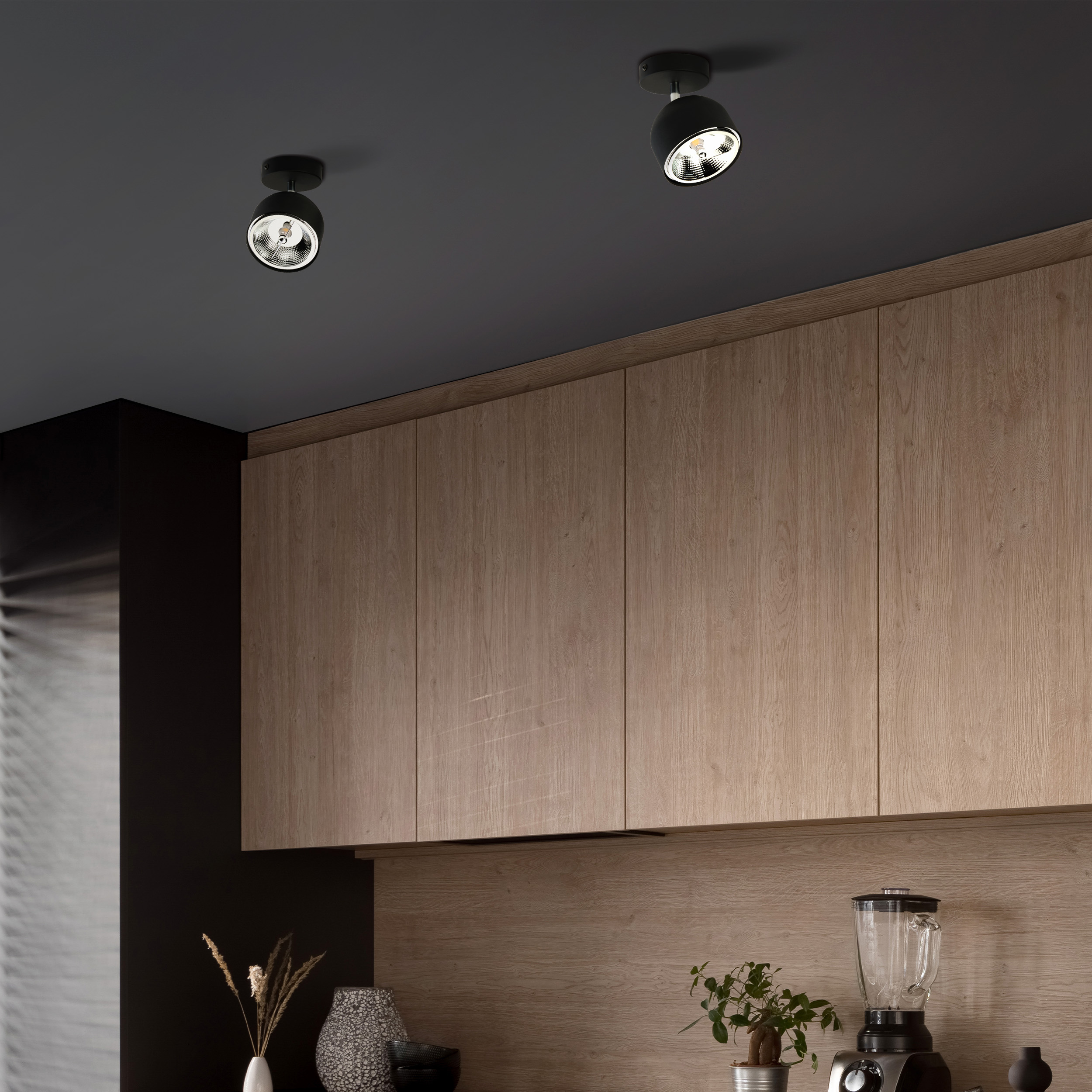 Plafoniera Altea Negru 1 + Bec
