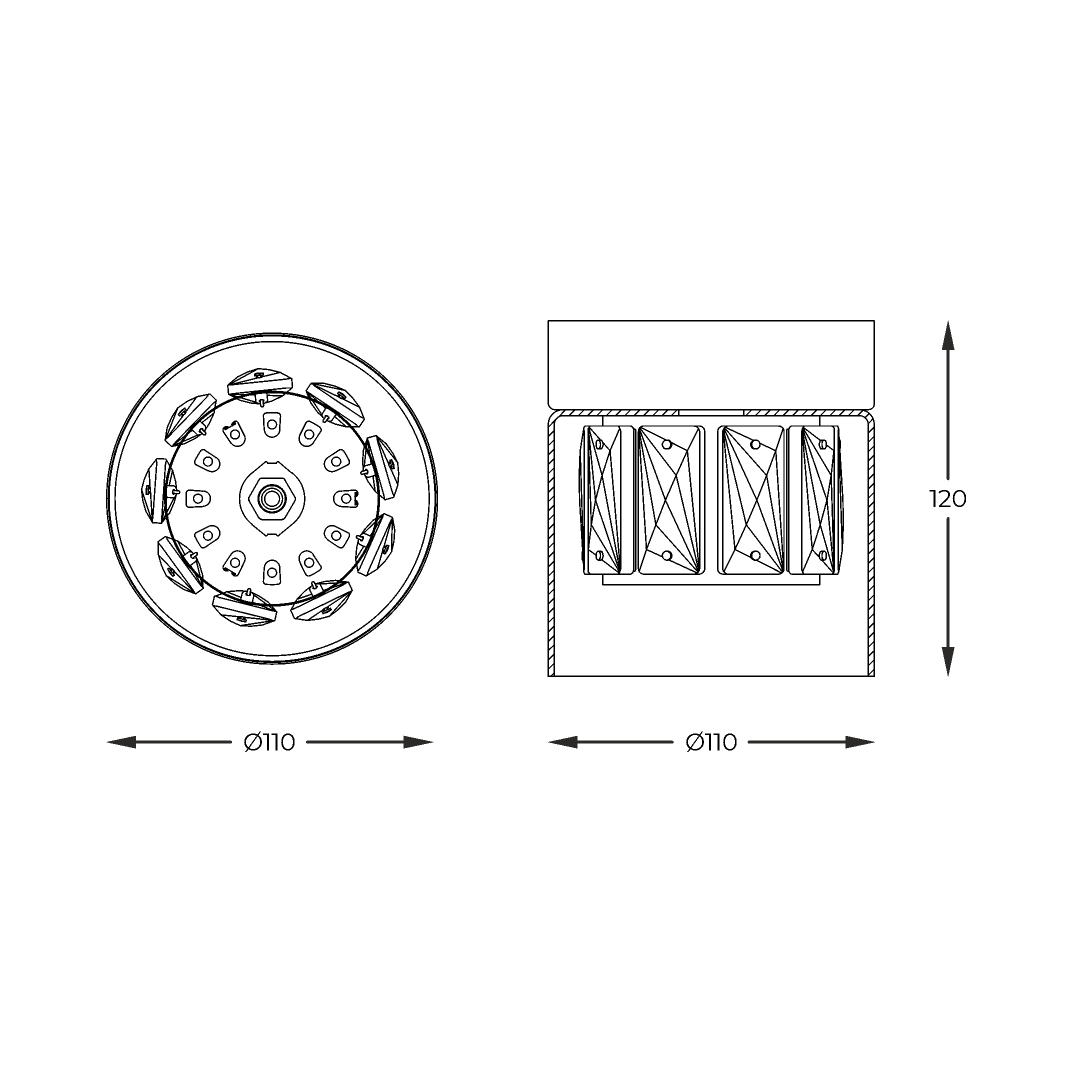 Plafoniera Gem Crom C0389-01A-F4Ac