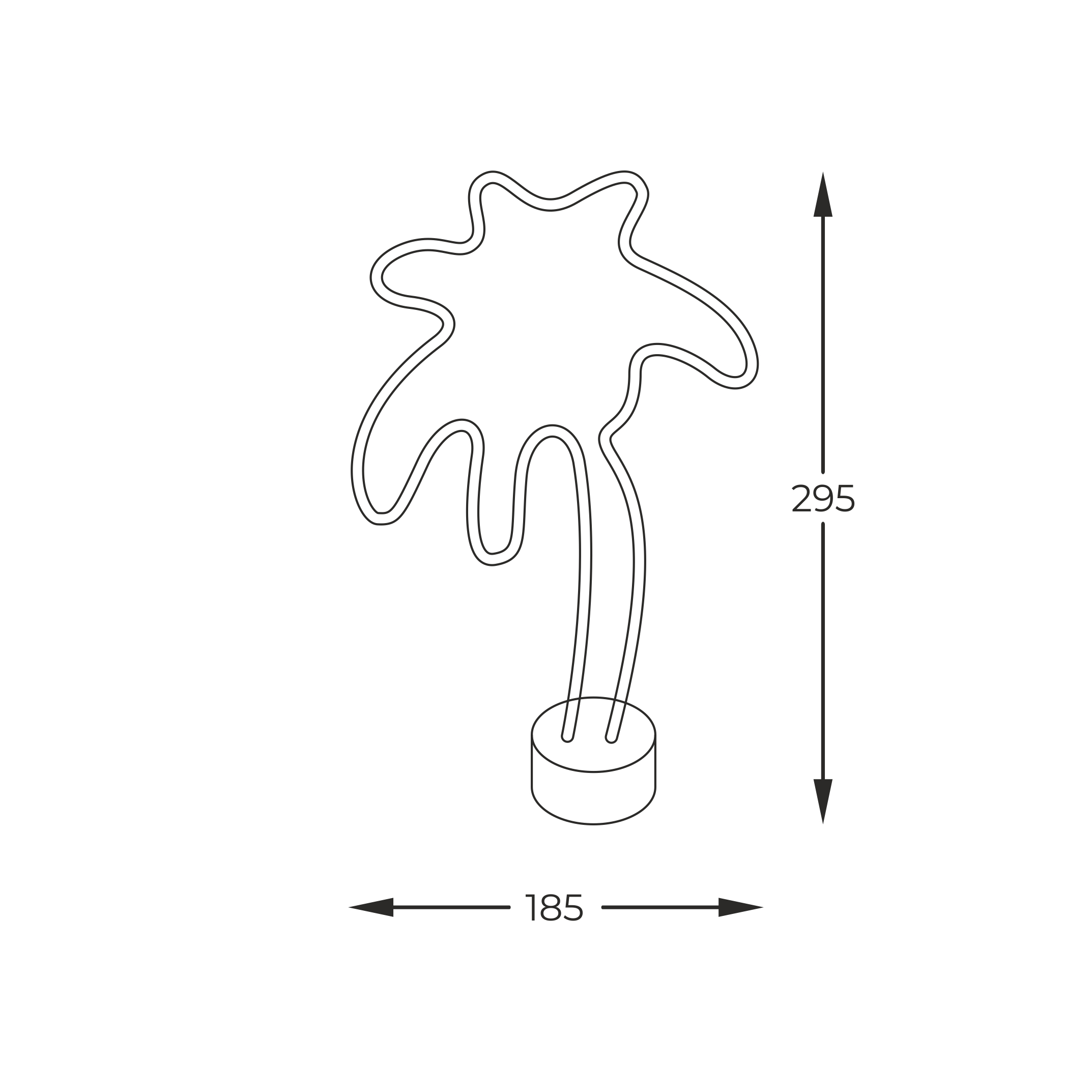 Neon Palm Tree Led Fm-Nb32