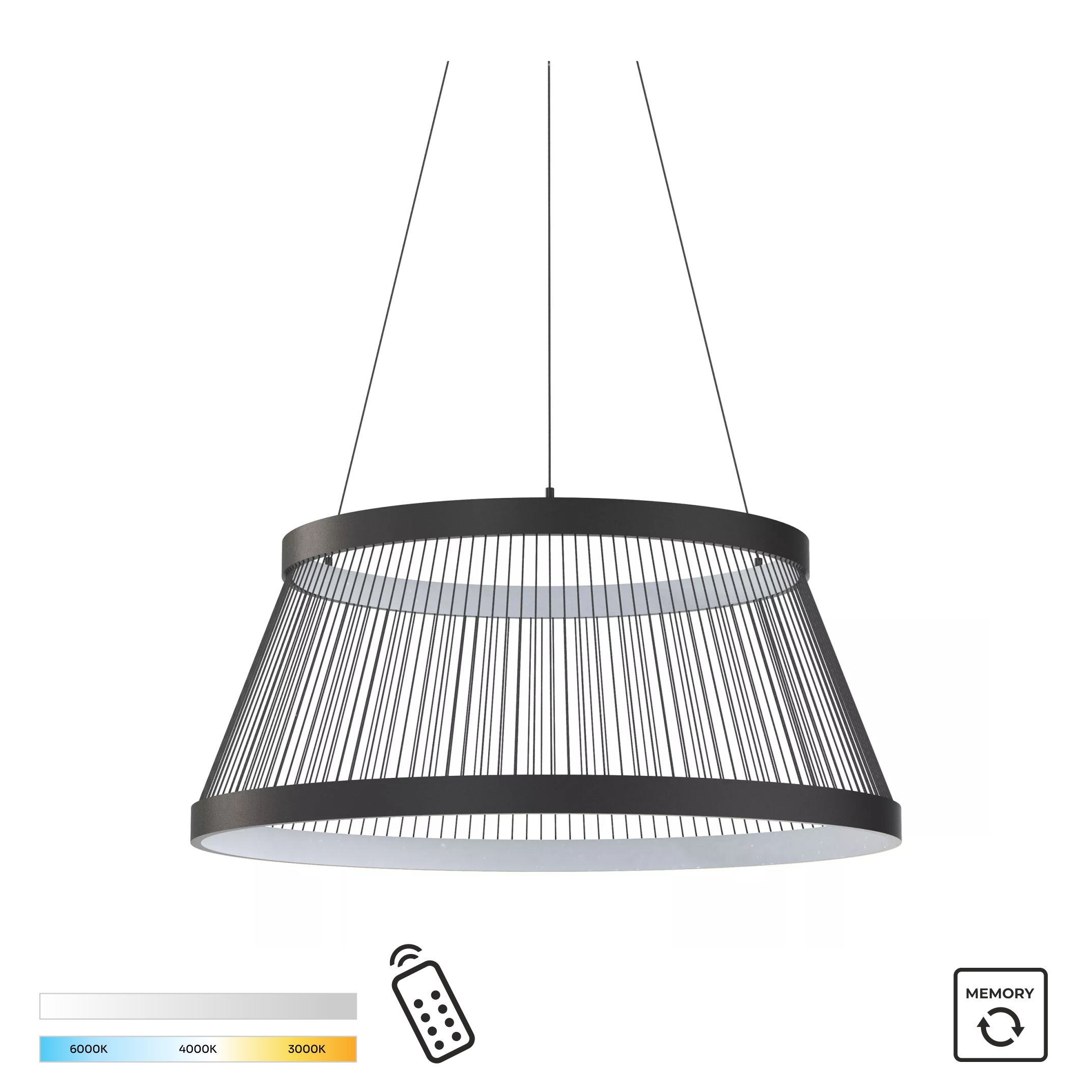 Lampa Suspendata Balu Negru Md3328-2M-3Bt