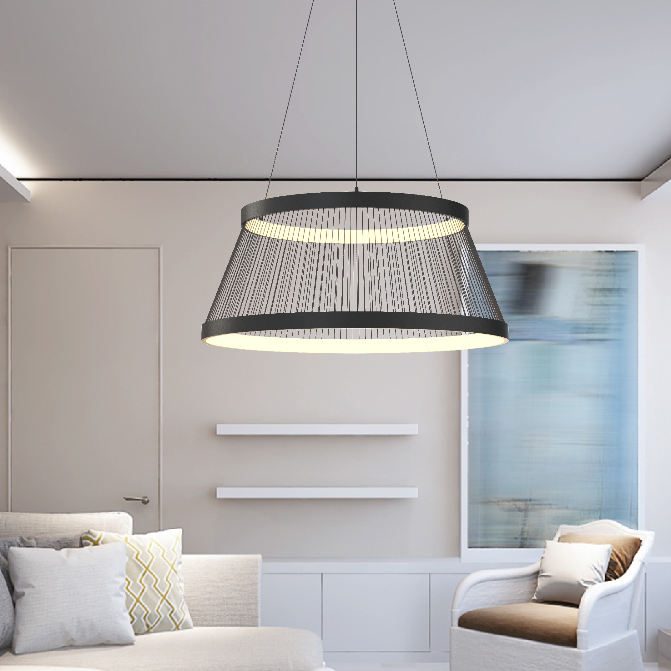 Lampa Suspendata Balu Negru Md3328-2M-3Bt