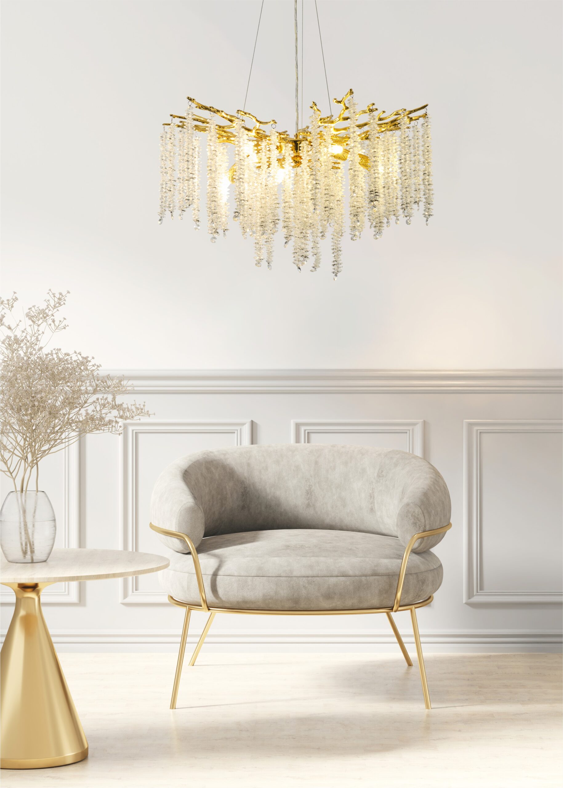 Lampa Suspendata Dijon Auriu Md3720-1-Egn