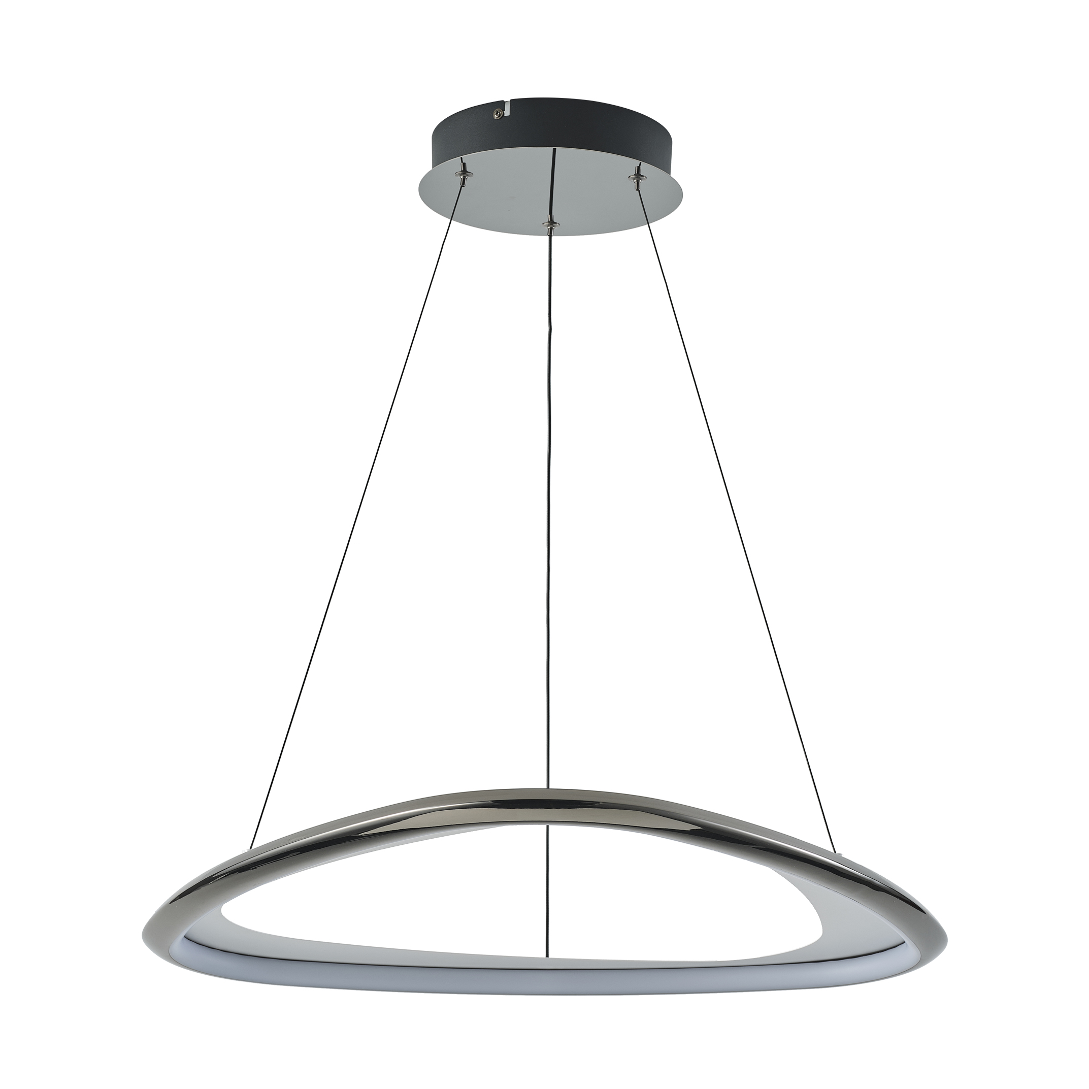 Lampa Suspendata Getafe Negru Crom Md3888-1S-3Bct