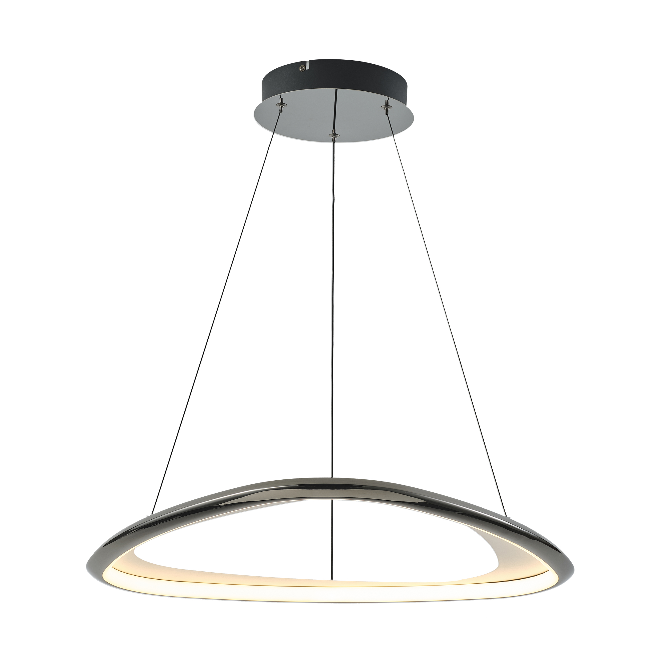 Lampa Suspendata Getafe Negru Crom Md3888-1S-3Bct