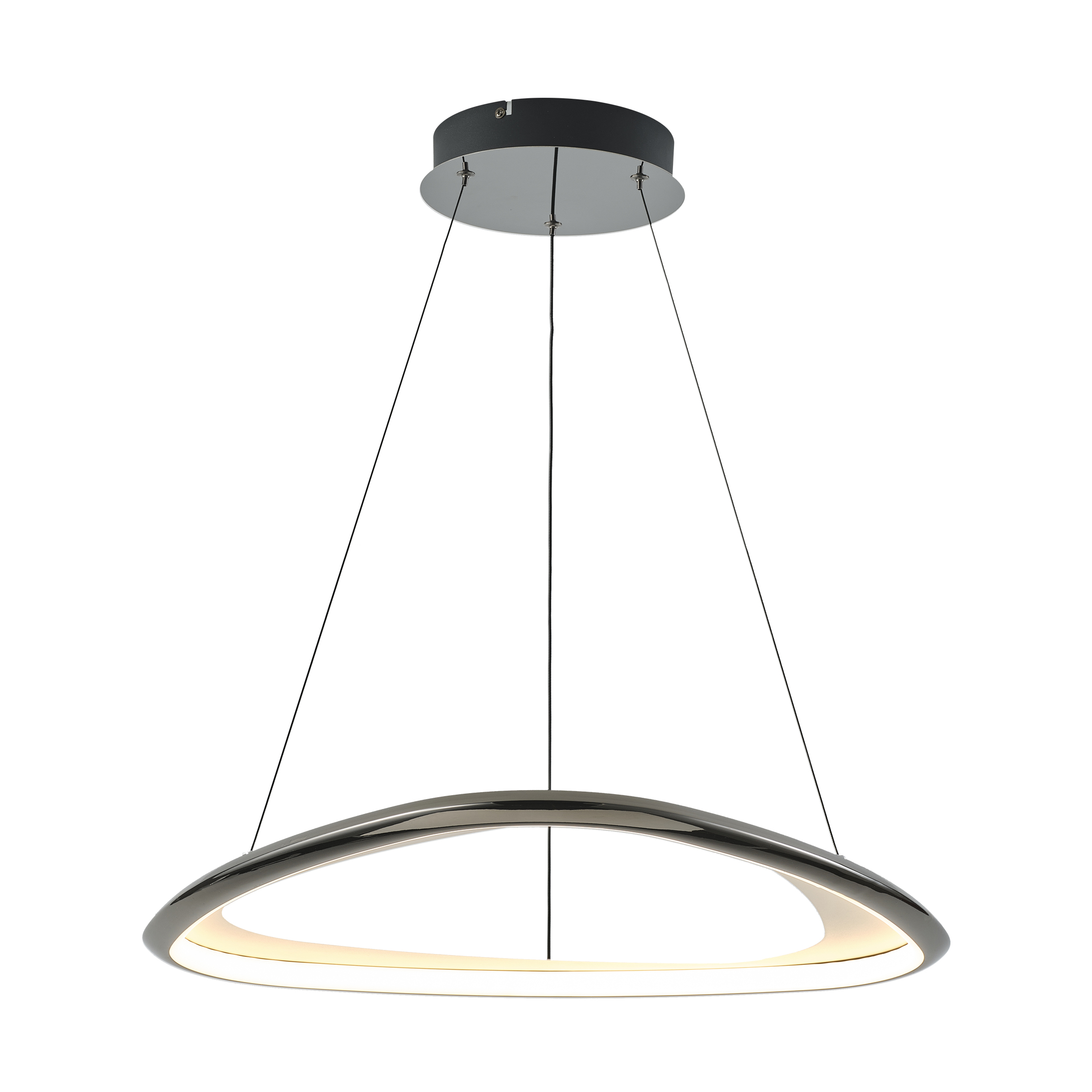 Lampa Suspendata Getafe Negru Crom Md3888-1S-3Bct