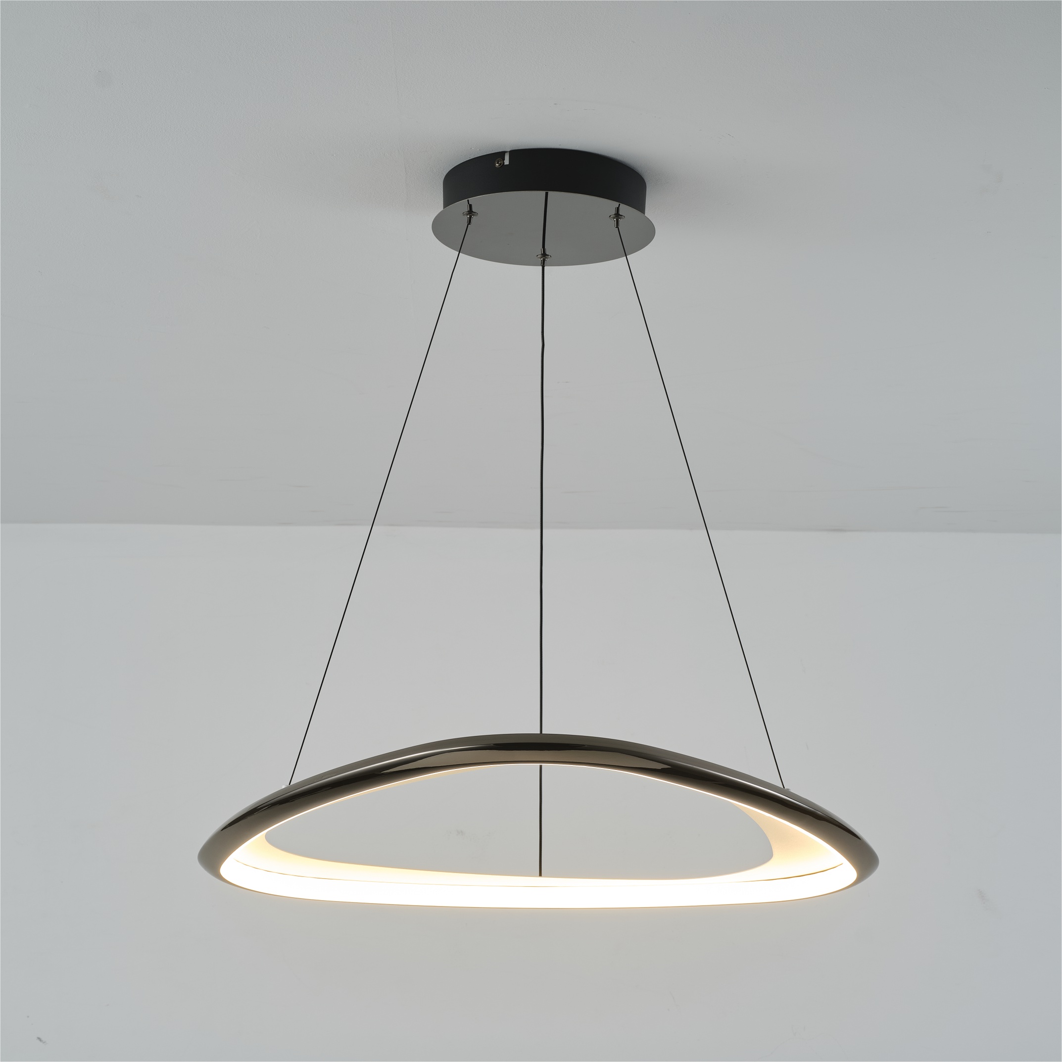 Lampa Suspendata Getafe Negru Crom Md3888-1S-3Bct