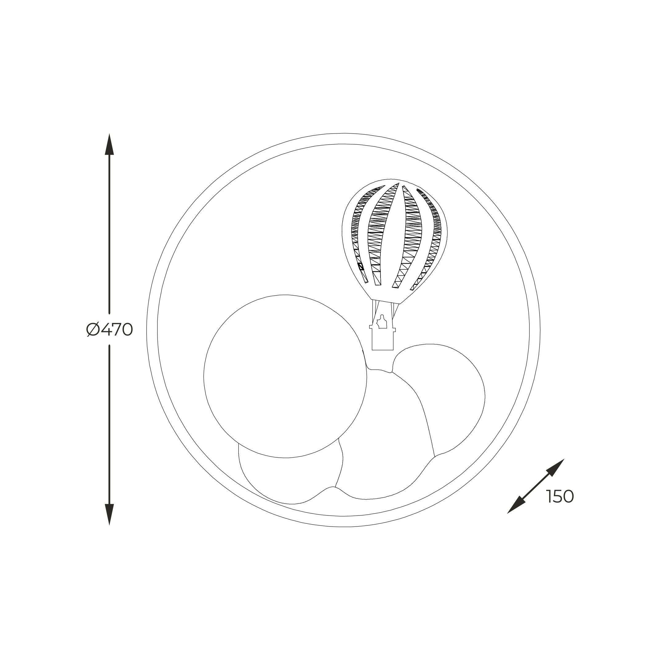 Plafoniera Focus Alb Mx4148-1-Dwld
