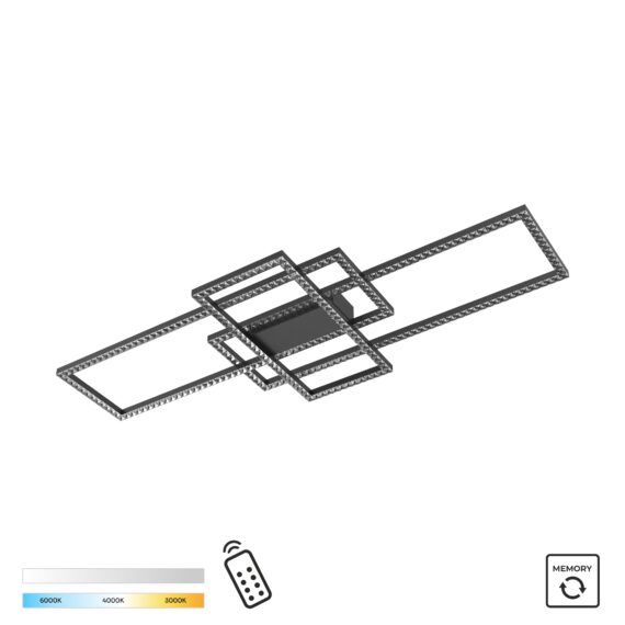 Plafoniera Ervi Negru Mx7907-3B-3Bt