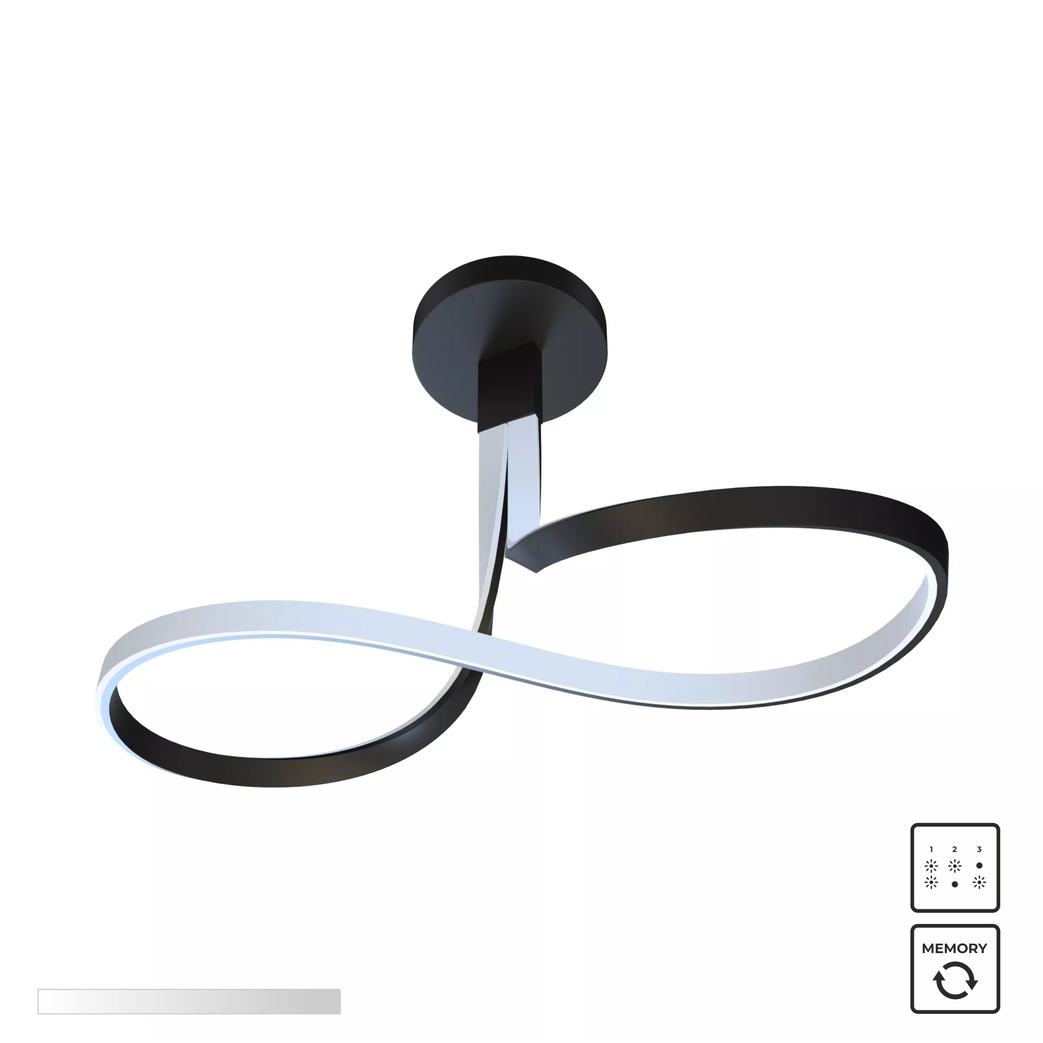 Plafoniera Viso Negru Mx9932-1-3Bd