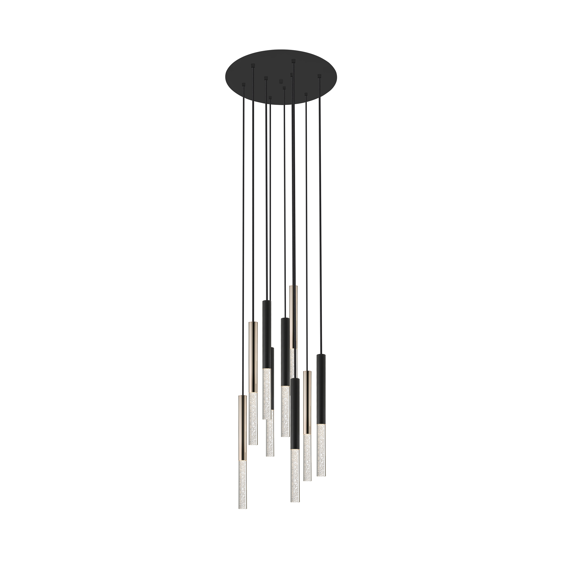 Lampa Suspendata One Negru Mat+Auriu/Negru Mat+French Auriu P0461-09L-P7Sd