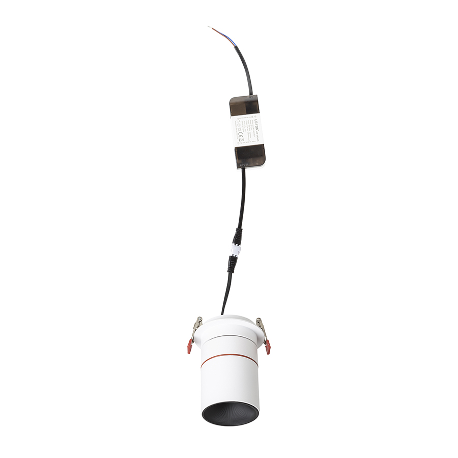AUGUSTA încastrat negru crom 230V LED 12W 36° 3000K