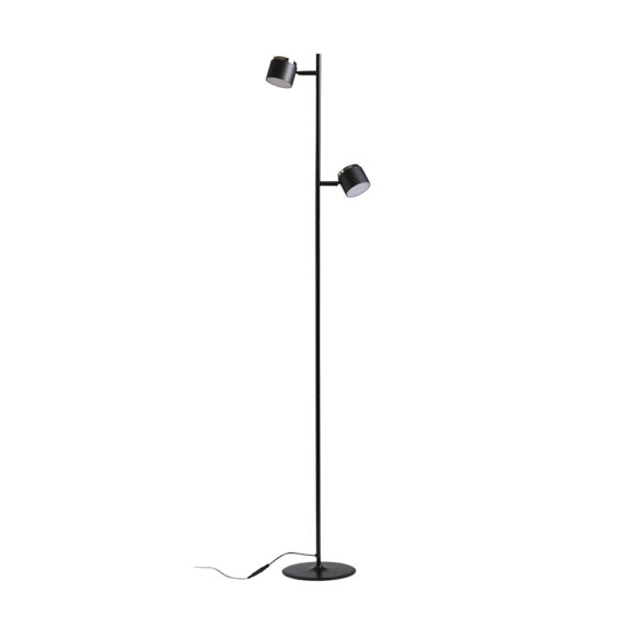 NOVA II de podea negru crom/acrilic mat 230V LED 2x3.5W 3000K