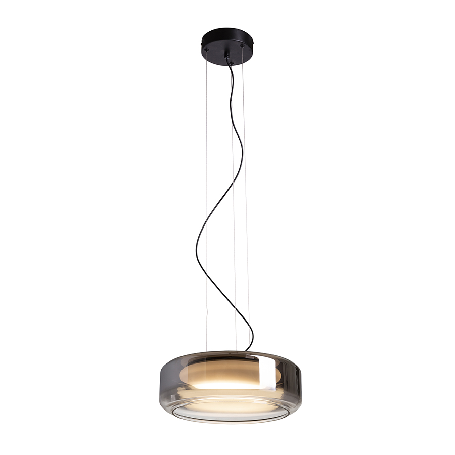 NAOMI 35 suspendat sticlă afumată/sticlă mată/negru 230V LED 18W 3000K