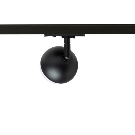LYRA pentru șină cu 1 circuit negru acrilic mat 230V LED 5W  3000K