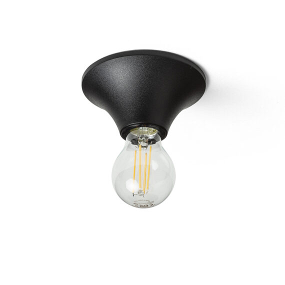 BOY de tavan negru plastic 230V LED E27 11W IP44