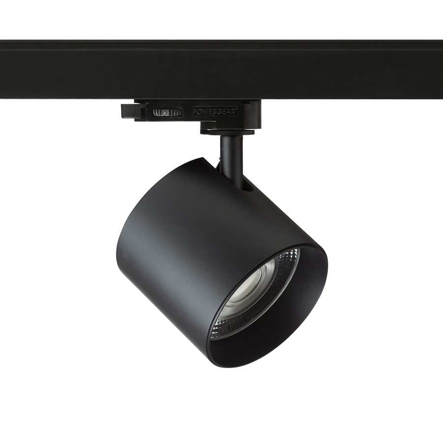 IRIS 9 pentru șină cu 3-circuite negru 230V LED 12W 24° 3000K