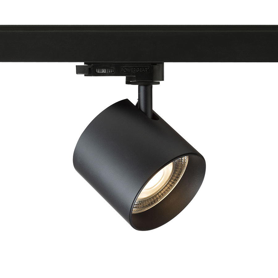 IRIS 9 pentru șină cu 3-circuite negru 230V LED 12W 24° 3000K