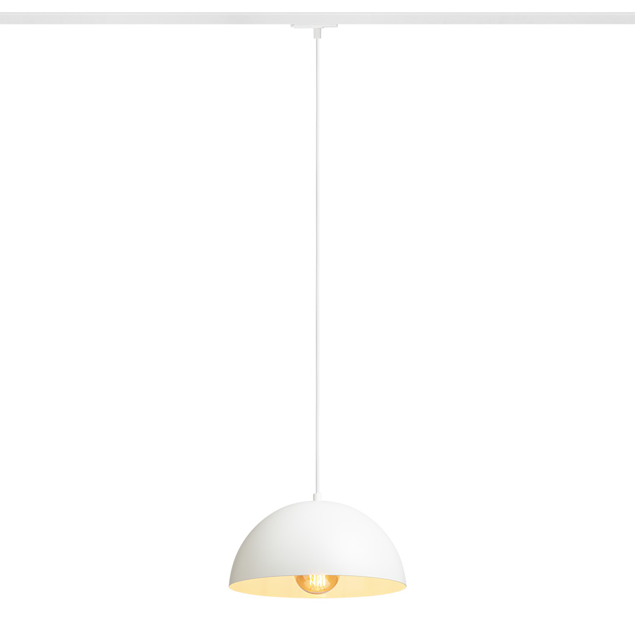 GLADYS 30 pentru șină cu 1 circuit alb/alb 230V LED E27 15W