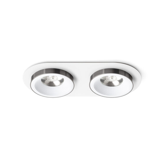 SHARM R II încastrat alb crom negru 230V LED 2x10W 24° 3000K