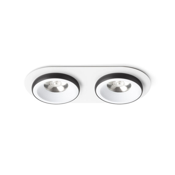 SHARM R II încastrat alb/negru 230V LED 2x10W 24° 3000K