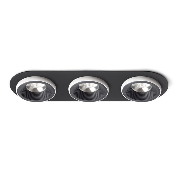 SHARM R III încastrat negru/alb 230V LED 3x10W 24° 3000K