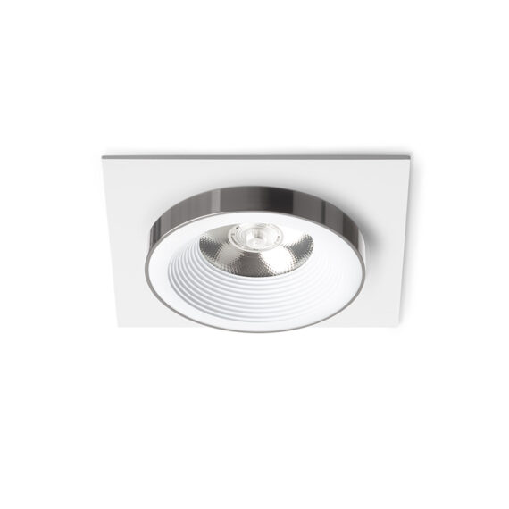SHARM SQ I încastrat alb crom negru 230V LED 10W 24° 3000K