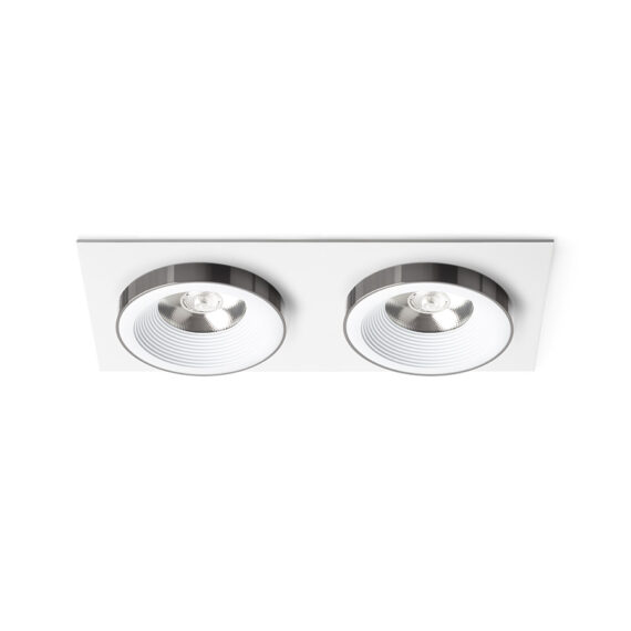 SHARM SQ II încastrat alb crom negru 230V LED 2x10W 24° 3000K