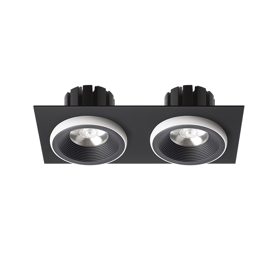 SHARM SQ II încastrat negru/alb 230V LED 2x10W 24° 3000K