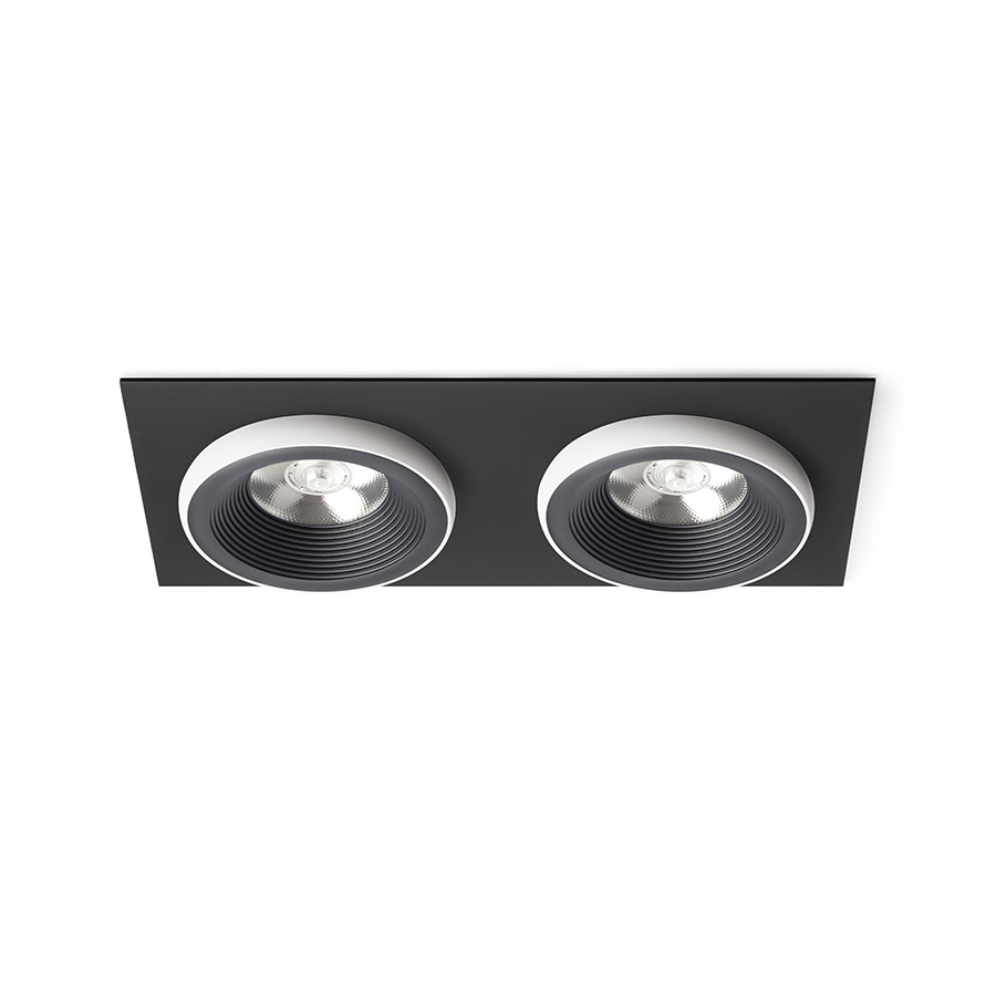 SHARM SQ II încastrat negru/alb 230V LED 2x10W 24° 3000K