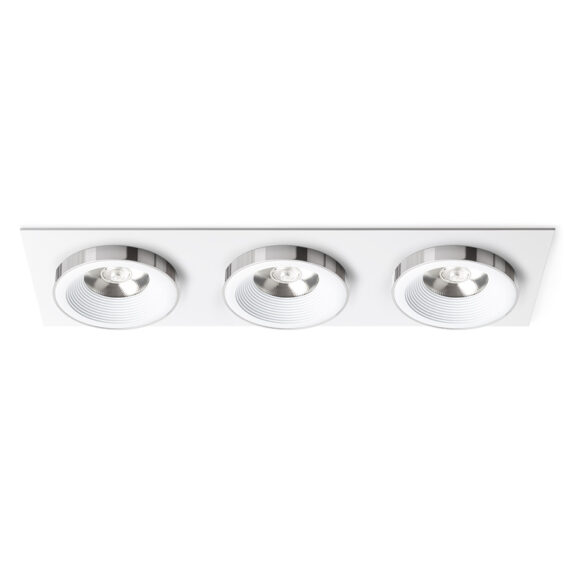 SHARM SQ III încastrat alb crom 230V LED 3x10W 24° 3000K