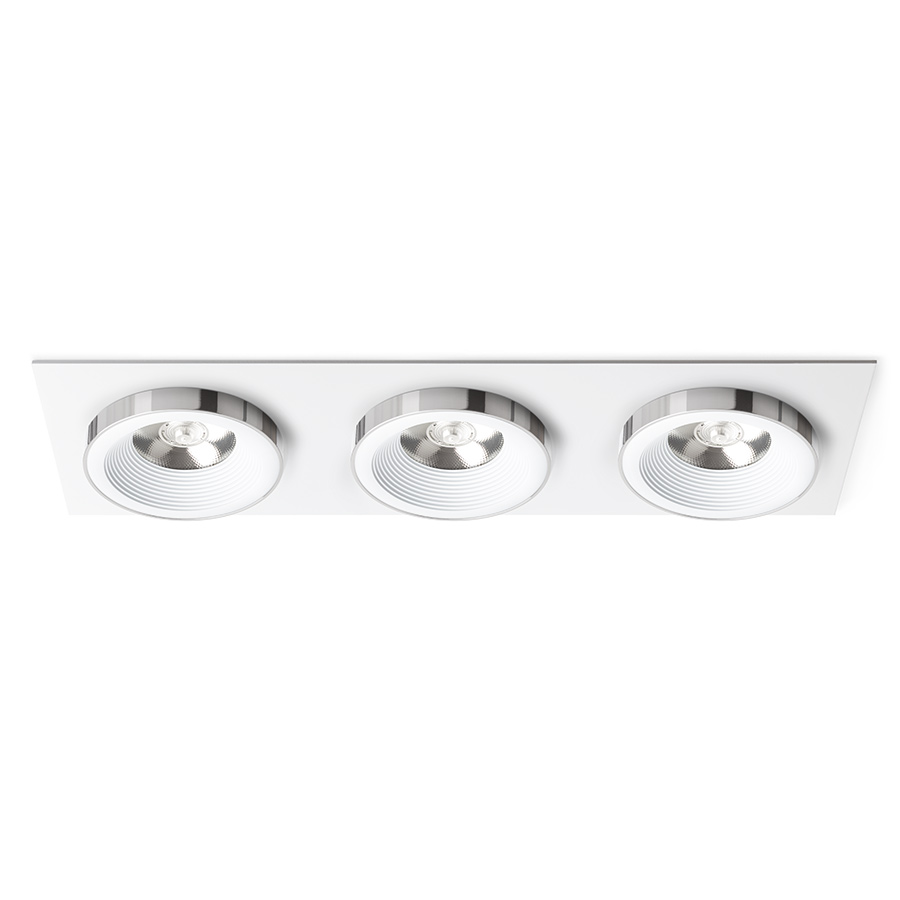 SHARM SQ III încastrat alb crom 230V LED 3x10W 24° 3000K