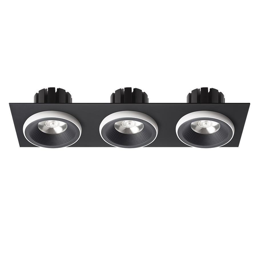 SHARM SQ III încastrat negru/alb 230V LED 3x10W 24° 3000K