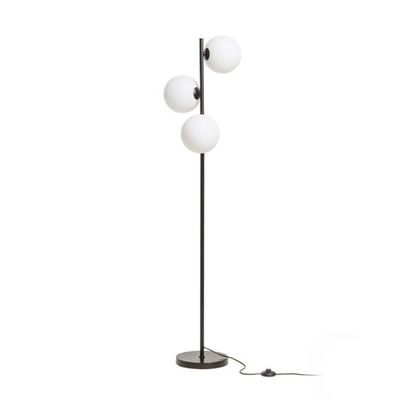 ETHERIA de podea negru sticlă opal 230V LED G9 3x7W