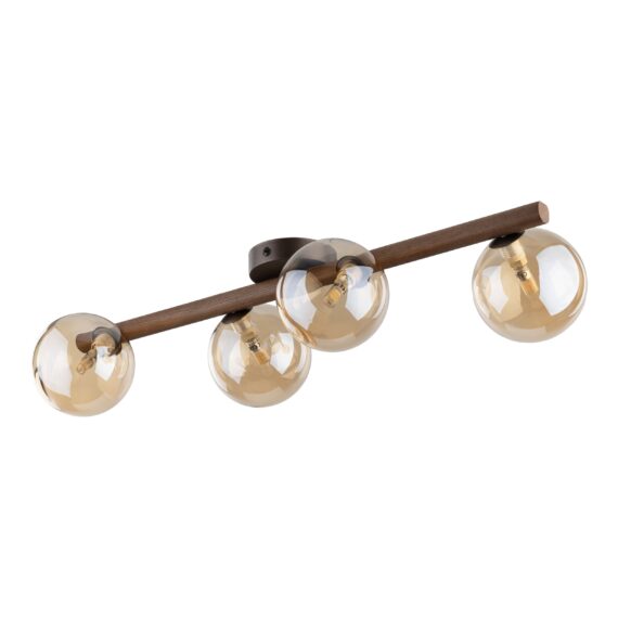 Lampă de tavan ESTER WOOD WALNUT CHIHLIMBAR 4XG9